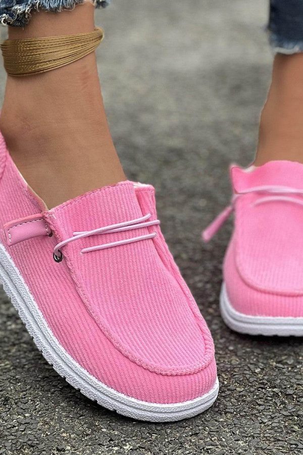 Casual Slip-on Flats Shoes Women Fashion Solid Color Loafers Lazy Shoes