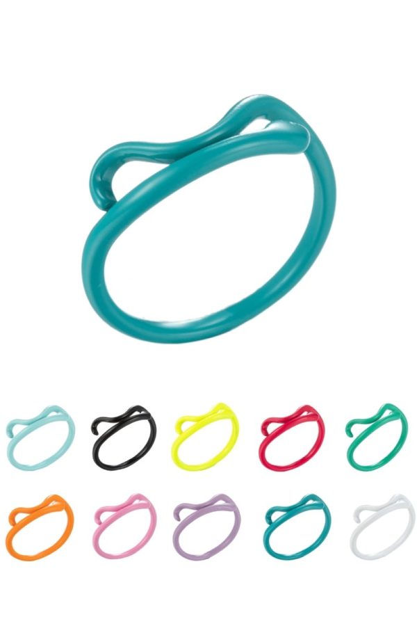 Colorful Enamel Twist Ring , Neon Color Ring , Enamel Ring Black Pink Teal White Yellow